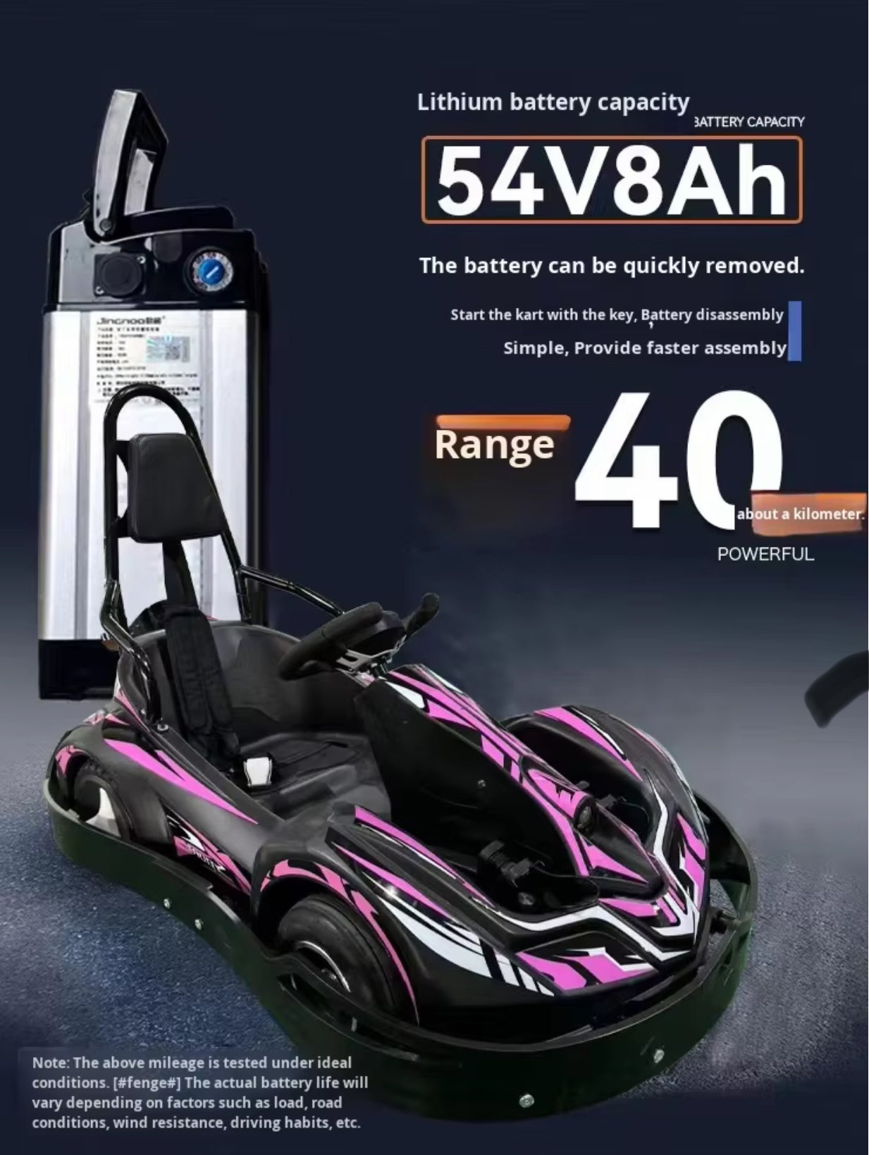 Commercial Electric Go-Kart for Indoor/Outdoor Use Square Amusement with Remote Control Timer for Children and Adults