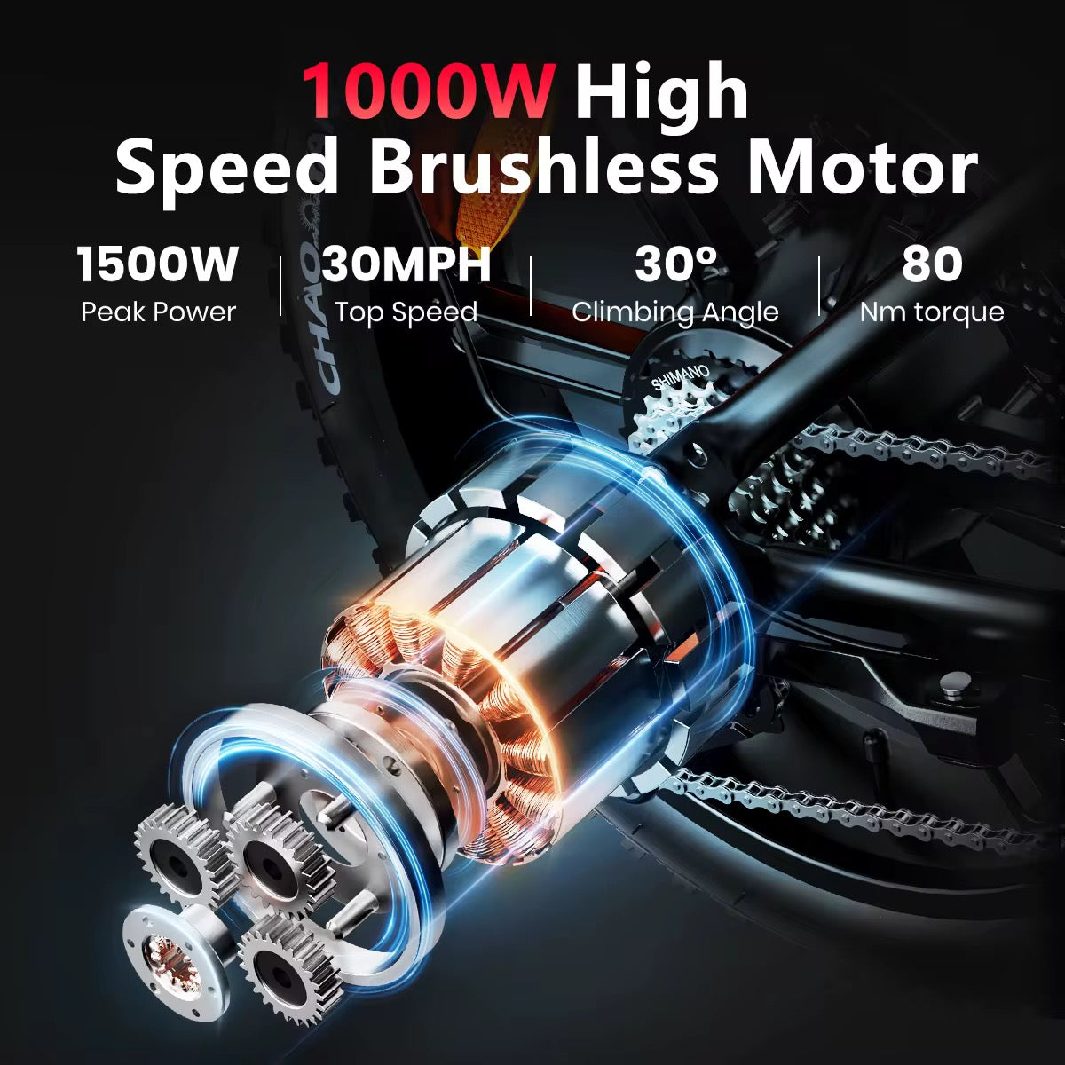 AMYET V9 - G60 1000W 20Ah Electric Bike