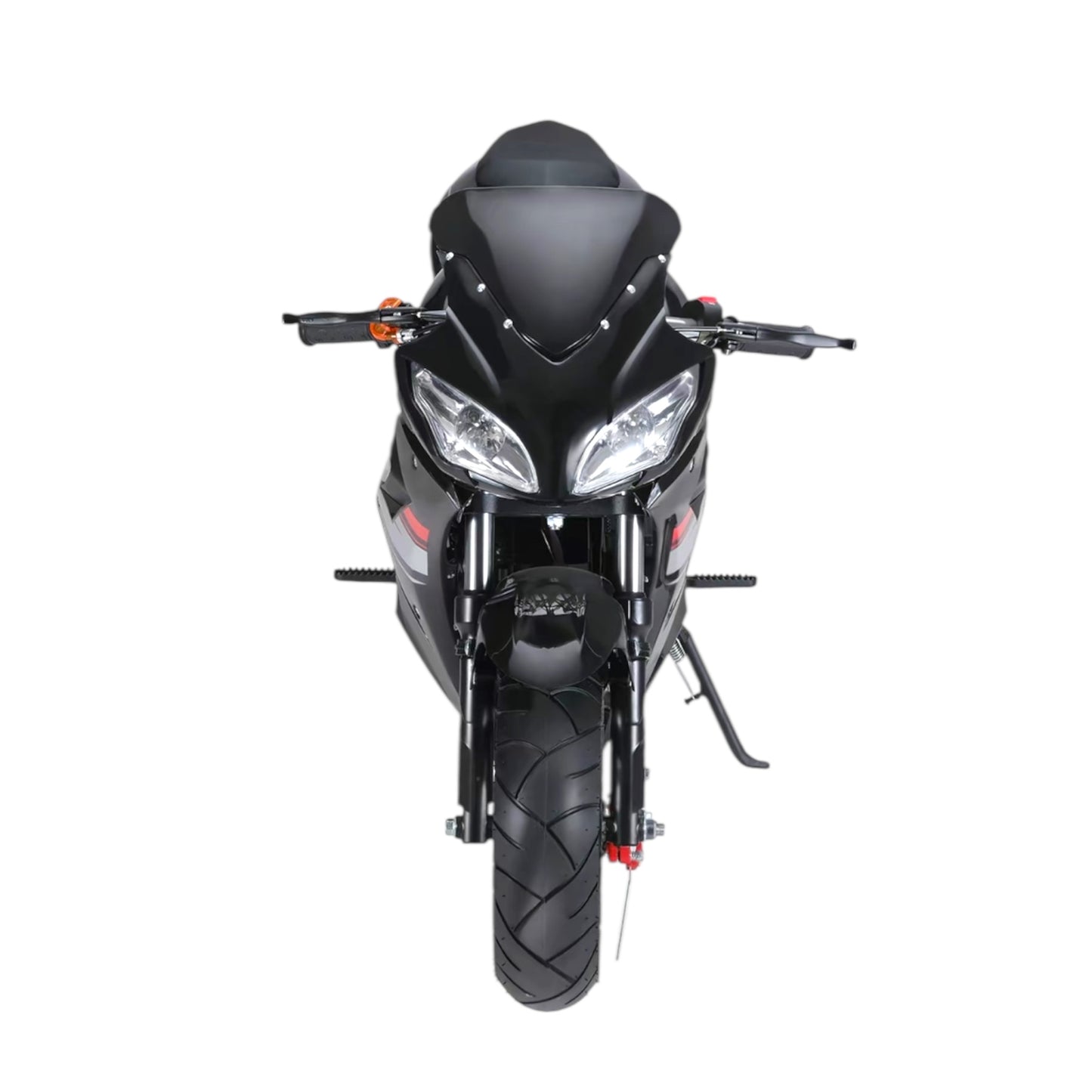 Explorinox Gas 49cc 4-Stroke Pocket Rocket Motorcycle, 8 Inch Wheels Real Dual Headlights