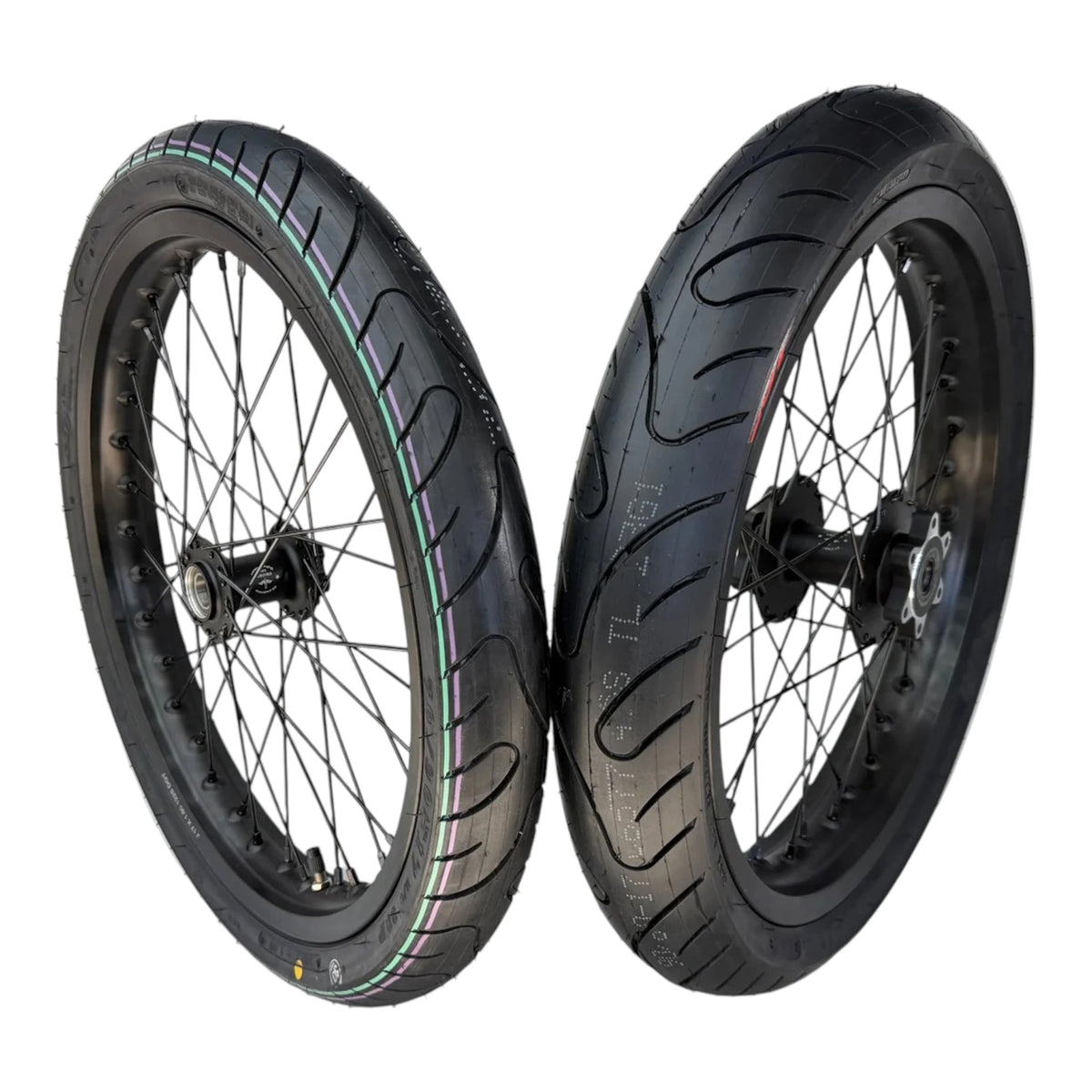 17″ Supermoto Wheel Set with CST Tires for Surron LBX, E-Ride Pro, 79Bike & Ventus