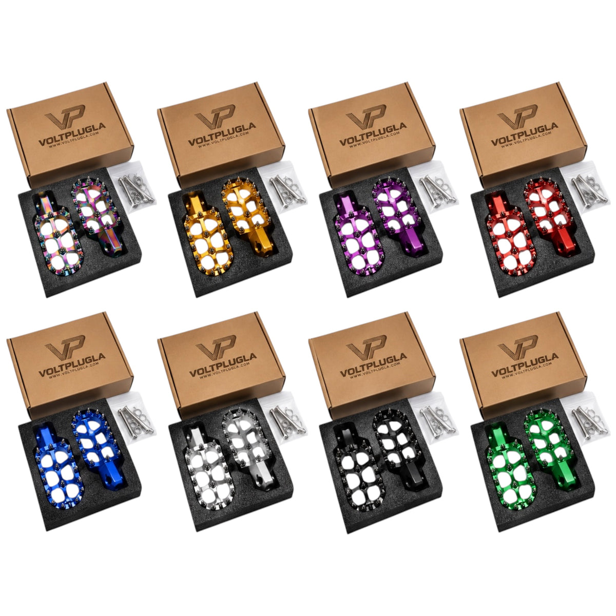 Volt Plug LA - Sur-RonS/X 62mm Wide CNC 7075 Aluminum Foot
Pegs with Burnt Blue Pins for Sur-Ron Light Bee 79bike
