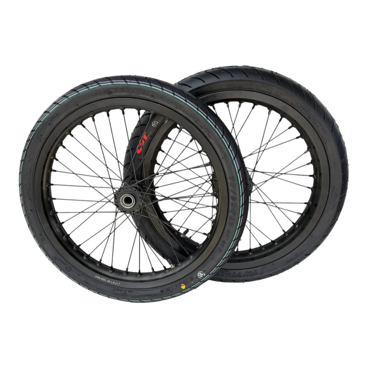 17″ Supermoto Wheel Set with CST Tires for Surron LBX, E-Ride Pro, 79Bike & Ventus